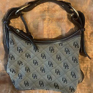 Dooney and Bourke Canvas Signature Checkered Print Bag
